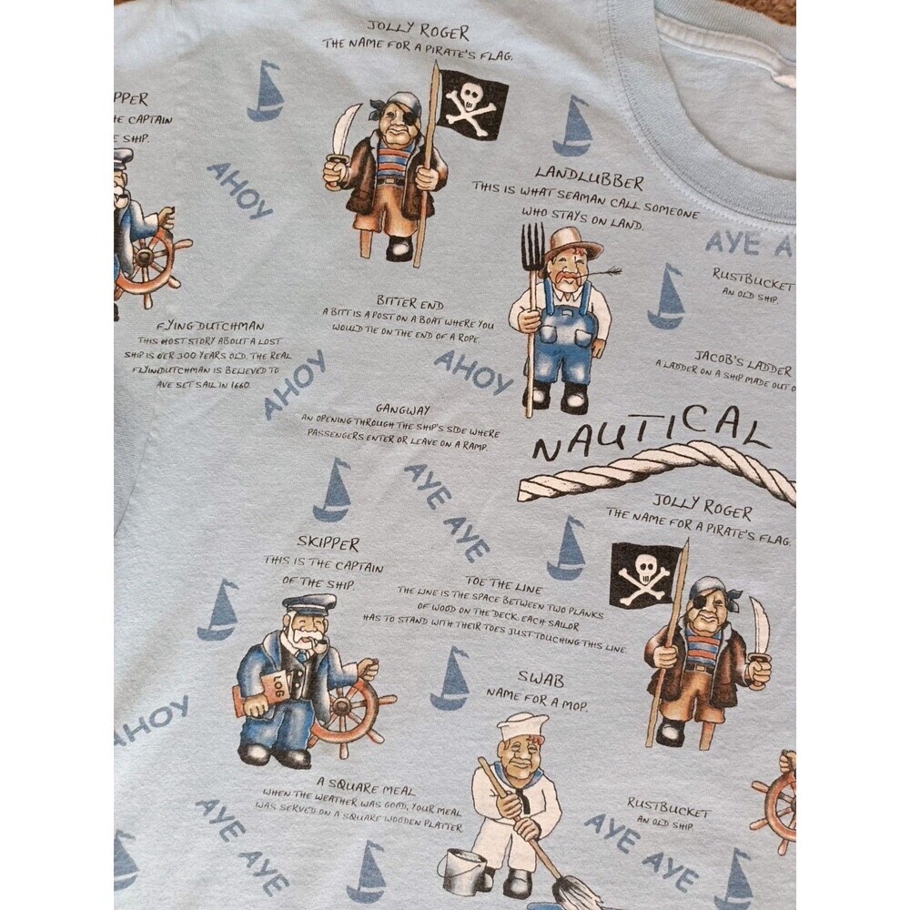 Vintage Navy Sailor T-Shirt Men's XL Blue Graphic Print Short Sleeve - Picture 3 of 7